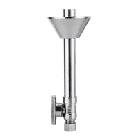 1/2" Sweat x 3/8" OD Compr. Straight Stop Valve, w/5" Straight Extension, 1/4-Turn (Lead Free)
