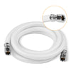 12ft Fridge Ice Maker Water Connector Line, Polyester Reinforced PVC, 1/4" Comp By 1/4" Comp Connection, White