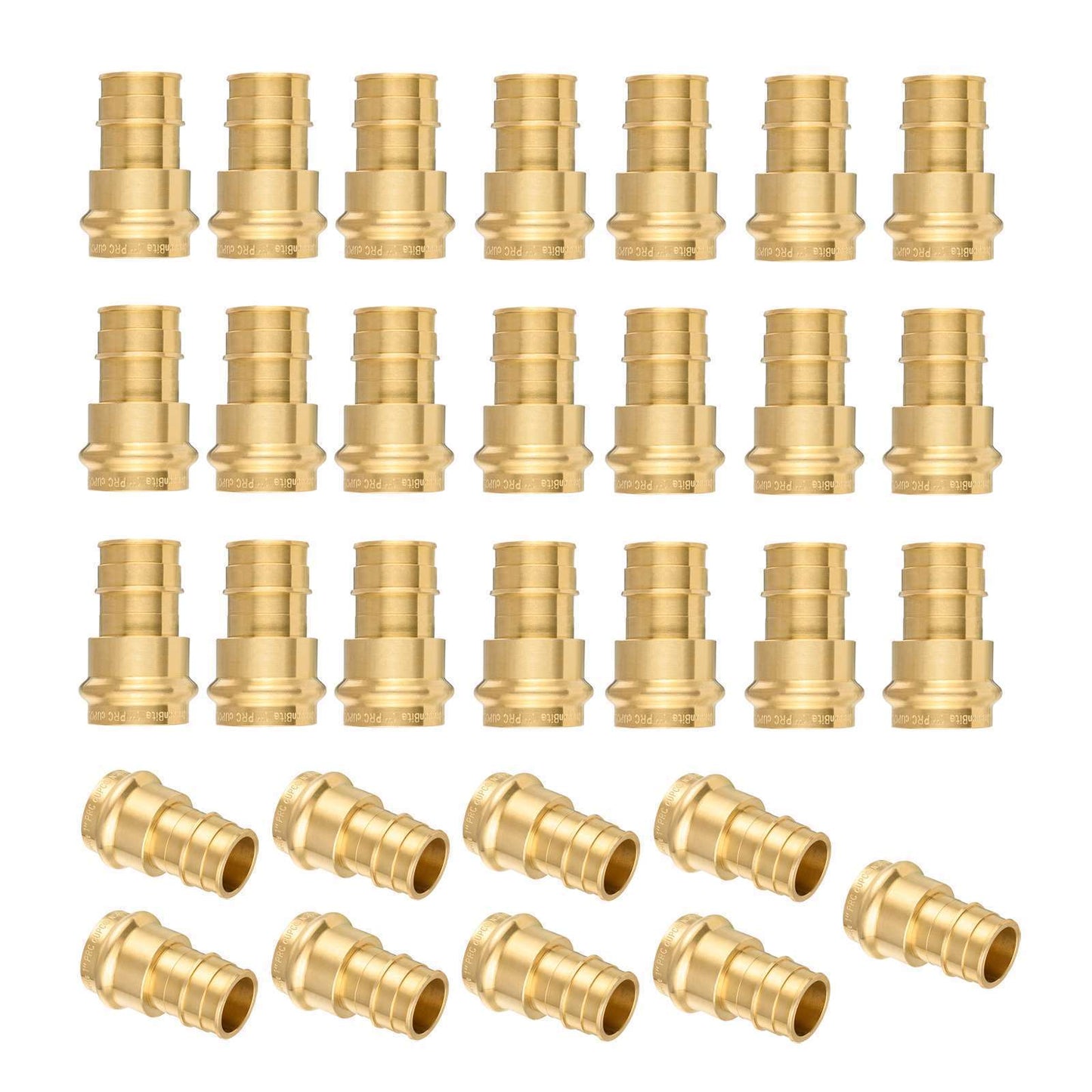 30 Pcs 2" Press x 2" PEX Expansion Brass Adapter (Lead Free)