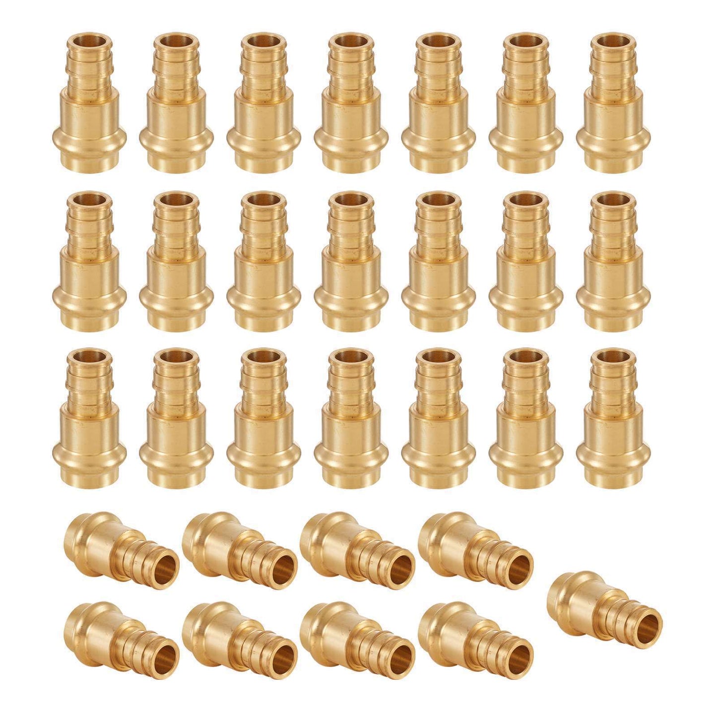 30 Pcs 1" Press x 1" PEX Expansion Brass Adapter (Lead Free)