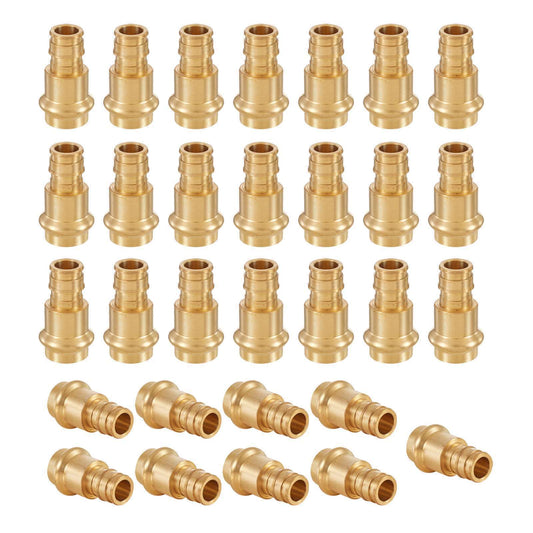 30 Pcs 1" Press x 1" PEX Expansion Brass Adapter (Lead Free)