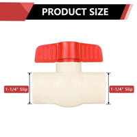 1-1/4" CPVC Ball Valve (Solvent)