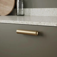 Brushed Bronze "Lucente" Tubular Drawer Pulls Euro • Knobs