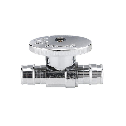 10 Pcs 1/2" x 1/2" PEX Expansion Straight Stop Valve, 1/4 Turn (Lead Free) Plumbingsell