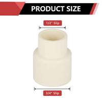3/4" x 1/2" CPVC CTS Reducer Coupling (Socket)
