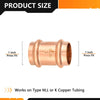 1" Press Copper Coupling w/Stop (Lead Free) Plumbingsell