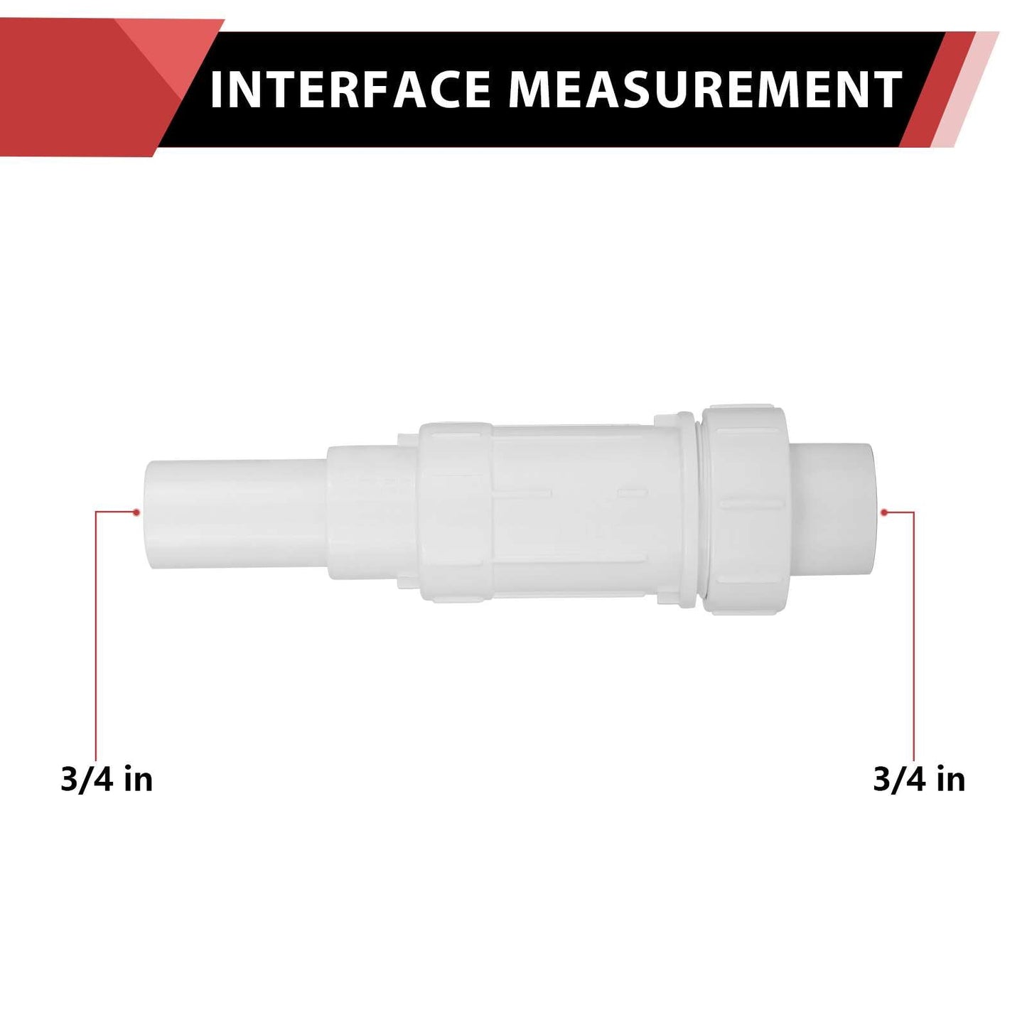 10 Pcs 3/4" PVC Expansion Coupling