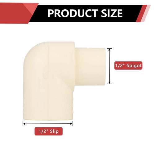 1/2" CPVC CTS 90° Street Elbow (Spigot x Socket) Plumbingsell