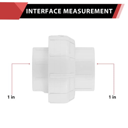 10 Pcs 1" PVC Socket Union