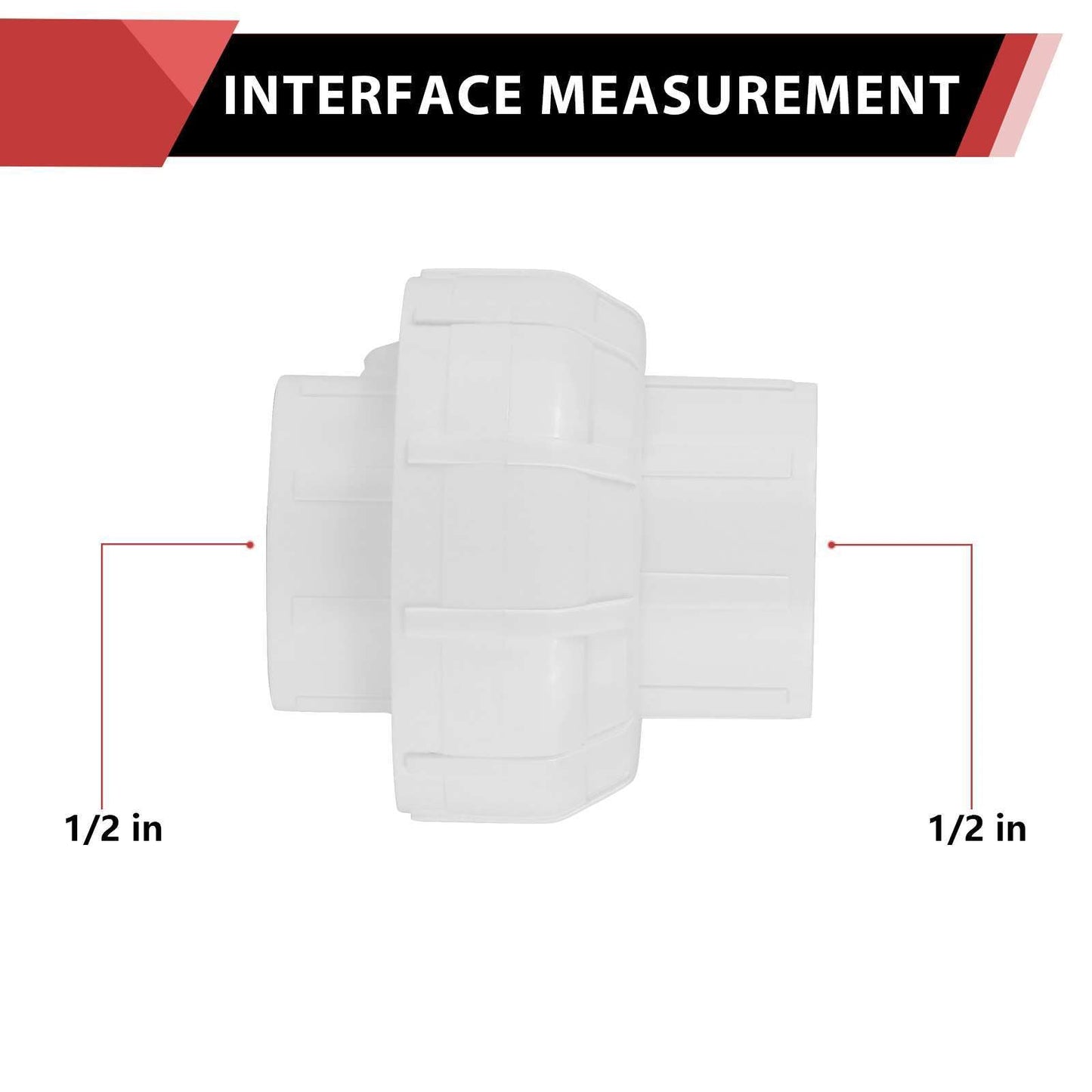 10 Pcs 1/2" PVC Socket Union