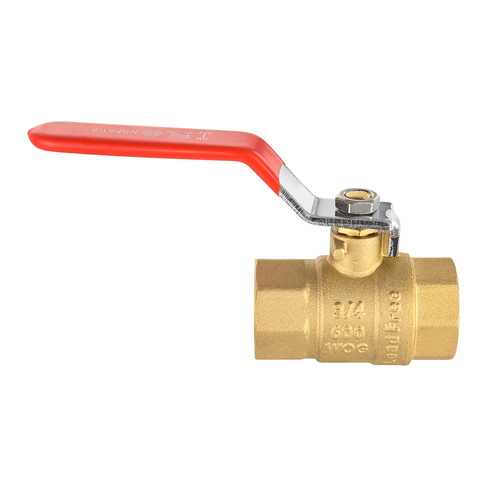 10 Pcs 3/4" FNPT Ball Valve, Red (Lead Free)
