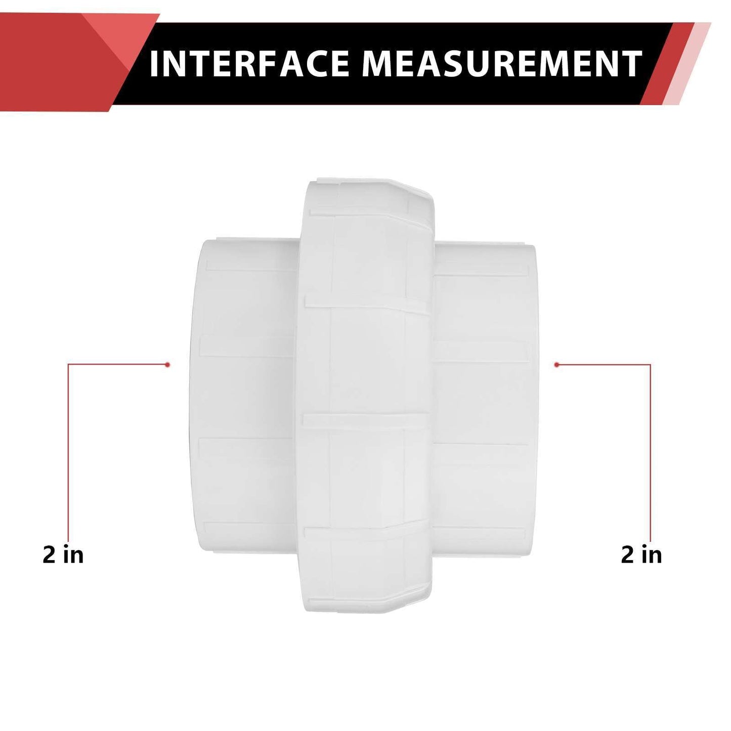10 Pcs 2" PVC Socket Union