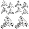 10 Pcs 1/2" PEX Expansion x 1/2" PEX Expansion x 3/8" OD Compr. Tee Stop Valve, 1/4 Turn (Lead Free) Plumbingsell
