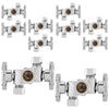 10 Pcs 5/8" OD Compr. x 3/8" OD Compr. x 3/8" OD Compr. 3-Way Stop Valve, Multi Turn (Lead Free) Plumbingsell