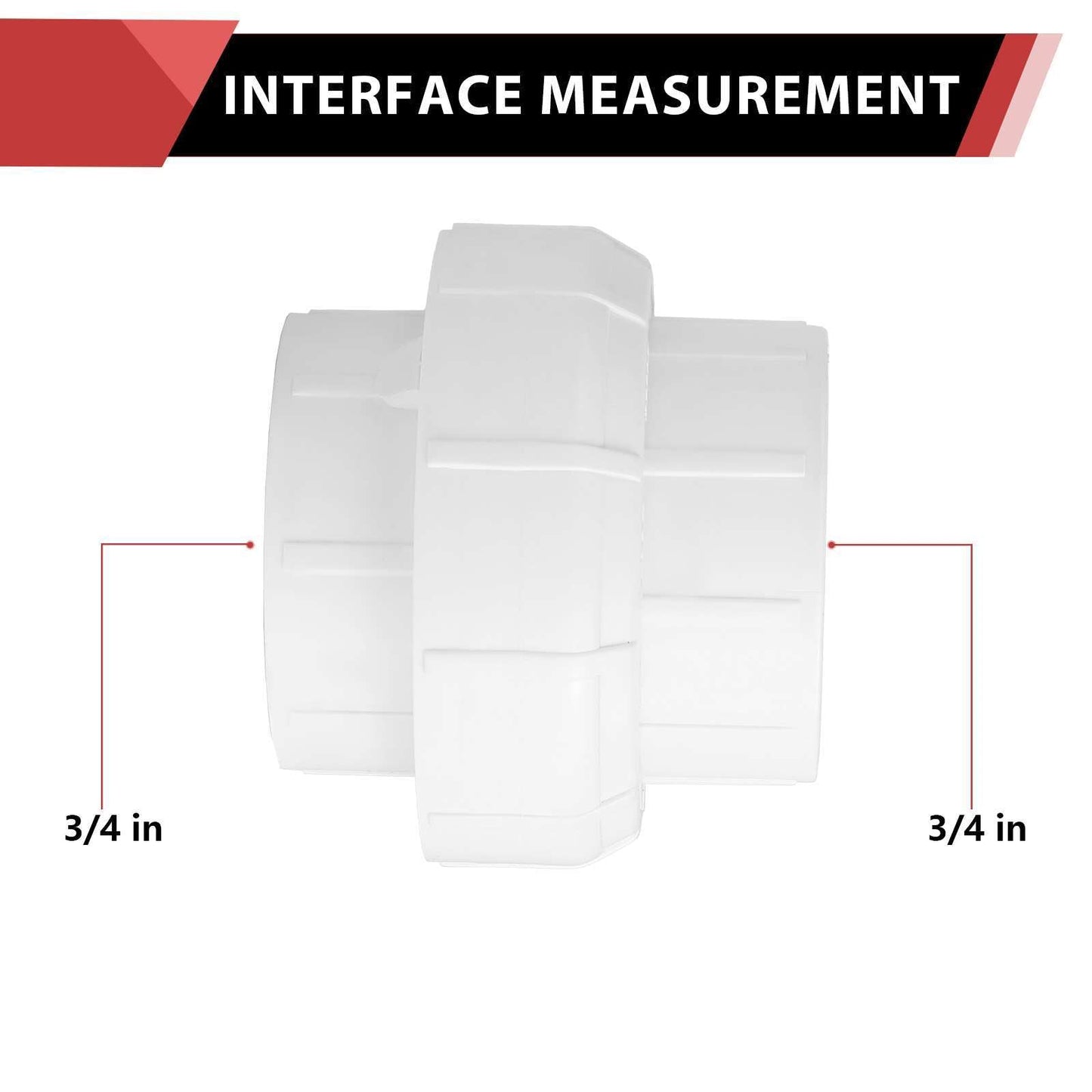 10 Pcs 3/4" PVC Socket Union