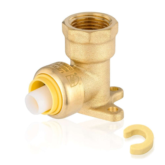 3/4" x 1/2" F Push Fit Drop Ear Elbow