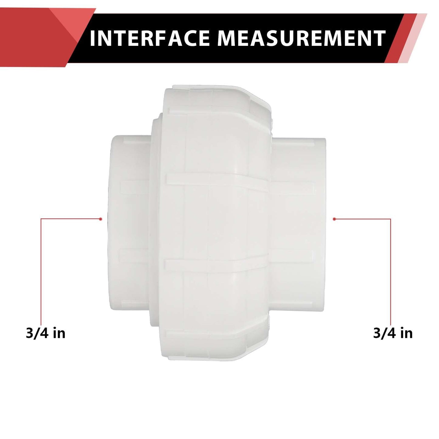 10 Pcs 3/4" PVC FIP Union