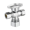 10 Pcs 5/8" OD Compr. x 3/8" OD Compr. x 3/8" OD Compr. Dual Outlet Angle Stop Valve, 1/4 Turn (Lead Free) Plumbingsell