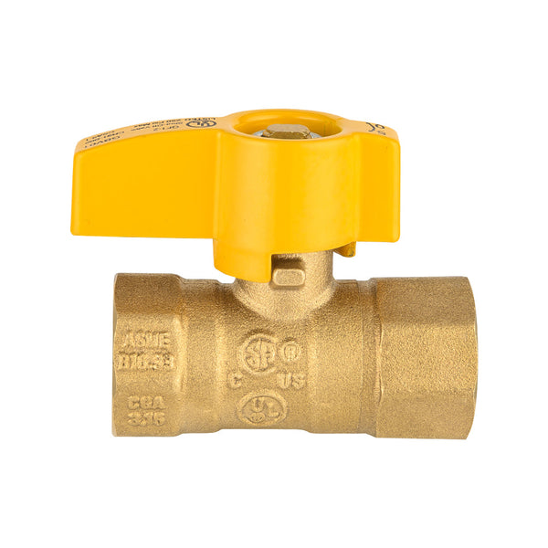 1/2" FNPT Gas Valve, Yellow Plumbingsell