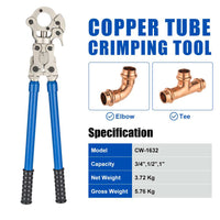 EFIELD Press Crimping Tool, with 1/2" 3/4" 1" Jaw For Propress Copper ittings And Copper Tube Connectionith 360 Degrees Rotating Head Plumbingsell