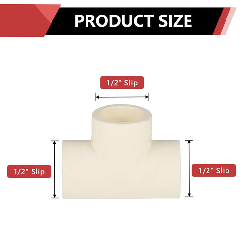 1/2" CPVC CTS Tee (Socket)