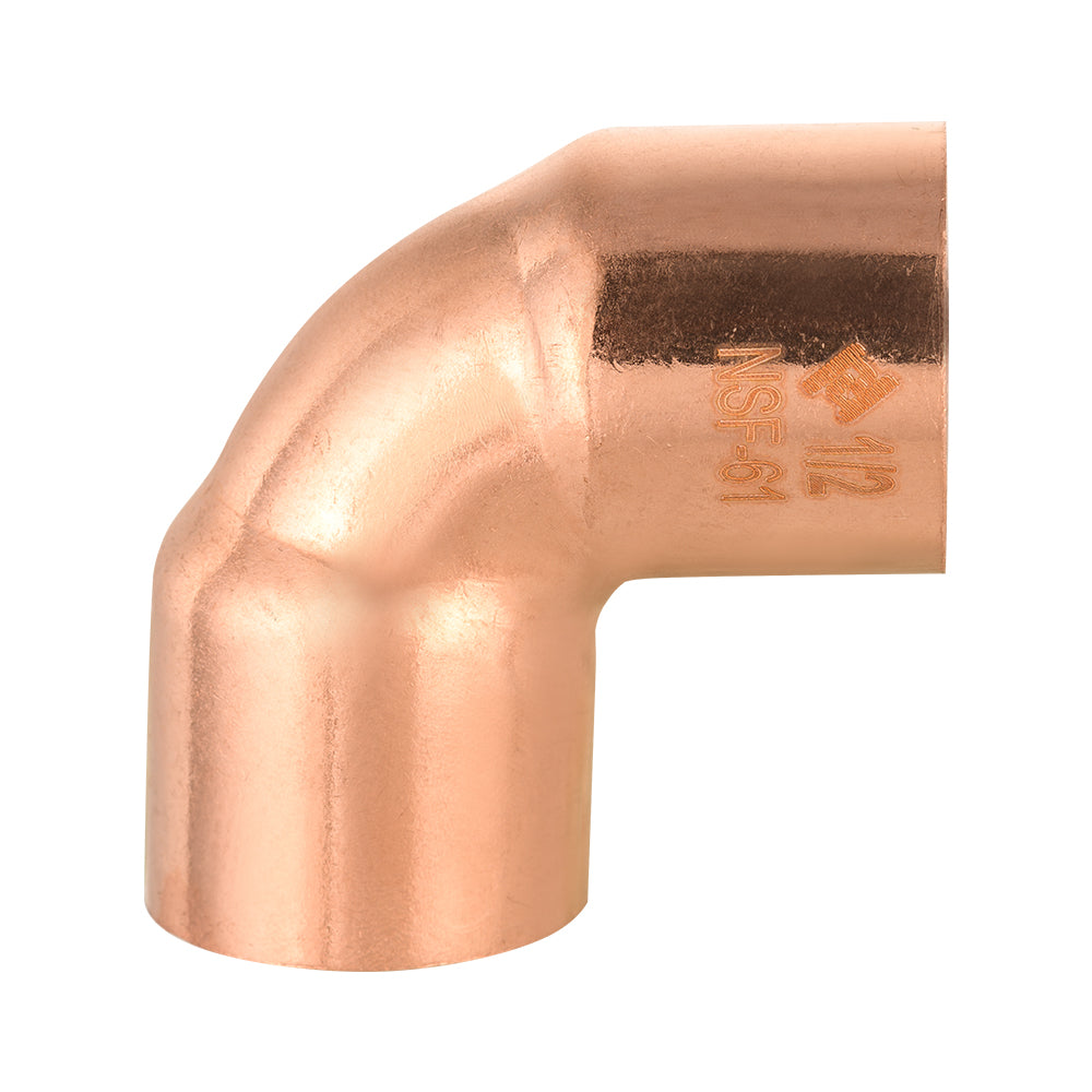 Pro 50 Pack 1/2" 90º Short Radius Copper Elbow
