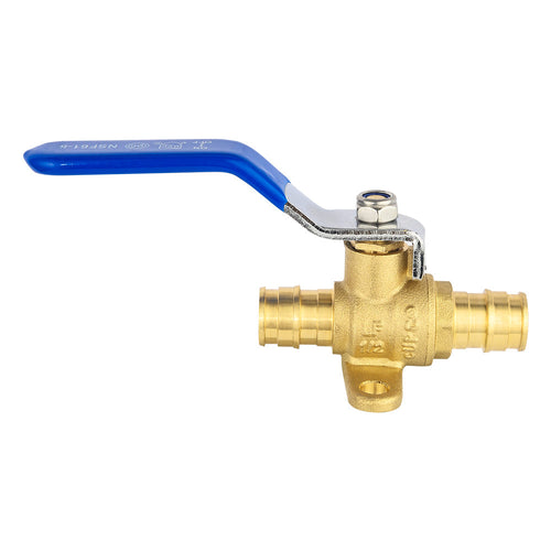 1/2" PEX Expansion Drop Ear Ball Valve, Blue (Lead Free) Plumbingsell