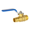 3/4" PEX-A Expansion X 3/4" MNPT Ball Valve, Blue (Lead Free) Plumbingsell