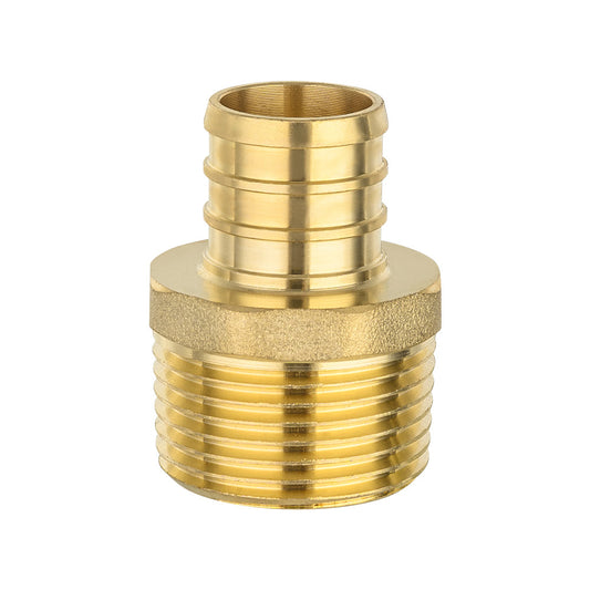 PEX-B Crimp 3/4" PEX x 1" Male Threaded Adapter (Lead Free)