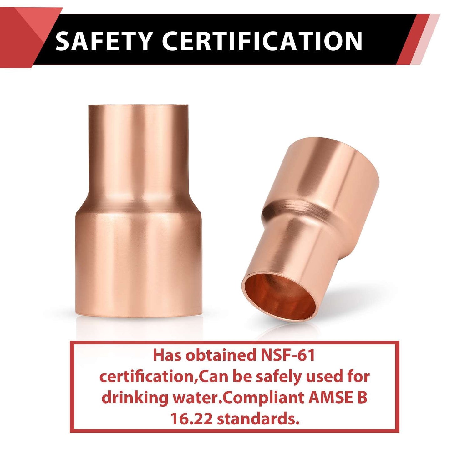 30 Pcs 2" x 1-1/2" Copper Coupling at Wholesale Price
