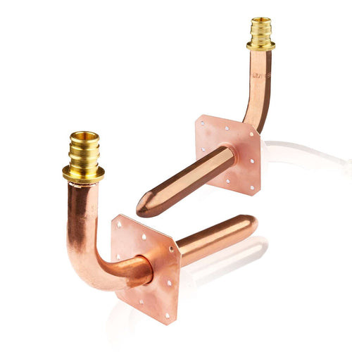 PEX A Expansion 1/2" 6" Copper Stub with Wall Flange Plumbingsell