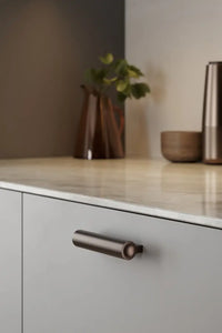 Dark Bronze "Lucente" Tubular Drawer Pulls Euro • Knobs