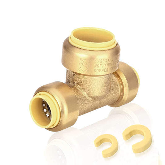 1/2" x 1/2" x 3/4" Push Fit Tee