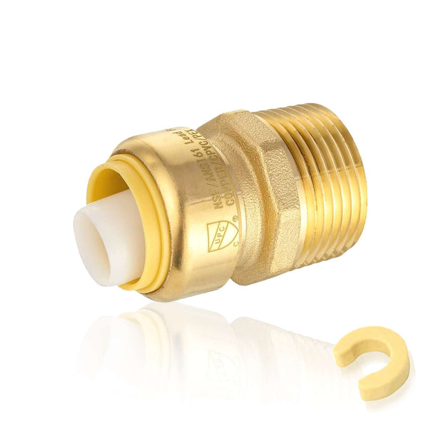 1/2" x 3/4" M Push Fit Male Adapter