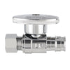 10 Pcs 1/2" PEX Expansion x 3/8" OD Compr. Straight Stop Valve, 1/4 Turn (Lead Free) Plumbingsell