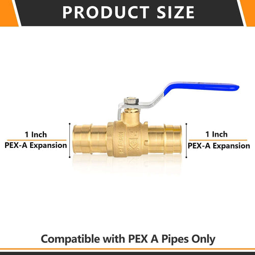 1" PEX Expansion Ball Valve, Blue (Lead Free) Plumbingsell