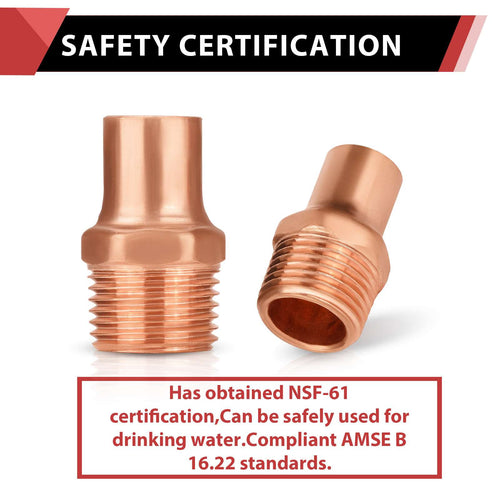 1-1/2" C X MNPT Copper Male Adapter Plumbingsell