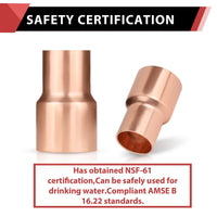 1" x 3/4" Reducing Copper Coupling Plumbingsell