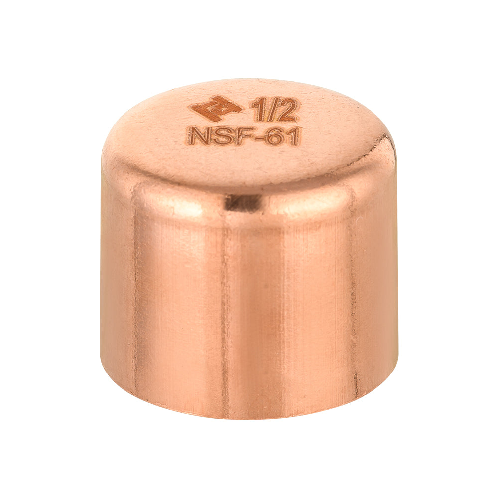 Pro 50 Pack 1/2" Solder Copper Pipe End Cap (Plug)