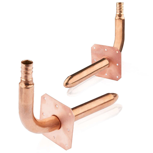 PEX Crimp 1/2" 6" Copper Stub with Wall Flange Plumbingsell
