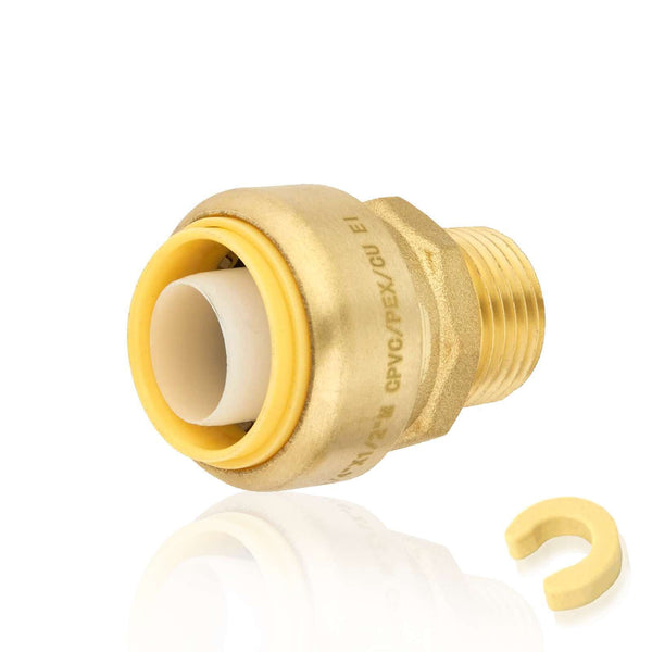 3/4" x 1/2" M Push Fit Male Adapter