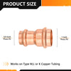 1" x 3/4" Copper Press x Press Coupling NO Stop (Lead Free) Plumbingsell