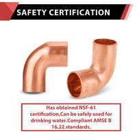 30 Pcs 1/2" FTG x Copper 90° Street Elbow at Wholesale Price