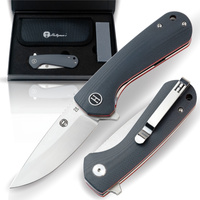 The Peasant Folding Pocket Knife Giftset for Men and Women (Red and Grey) Holtzman's Gorilla Survival