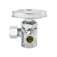 10 Pcs 1/2" FIP x 3/8" OD Compr. x 3/8" OD Compr. Dual Angle Stop Valve, Multi Turn (Lead Free) Plumbingsell