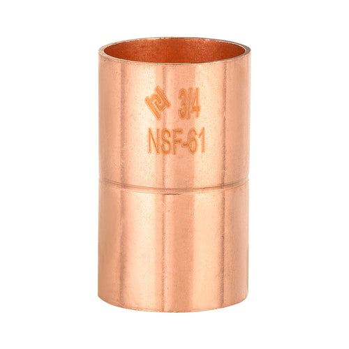 3/4" Copper Coupling With Rolled Stop Plumbingsell