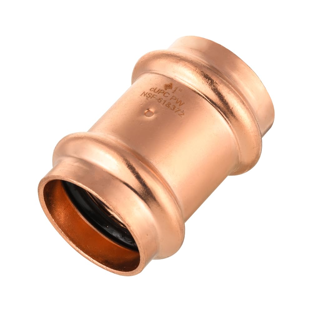 30 Pcs 1" Press Copper Coupling w/Stop (Lead Free)