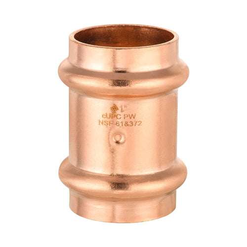 1" Press Copper Coupling w/Stop (Lead Free) Plumbingsell