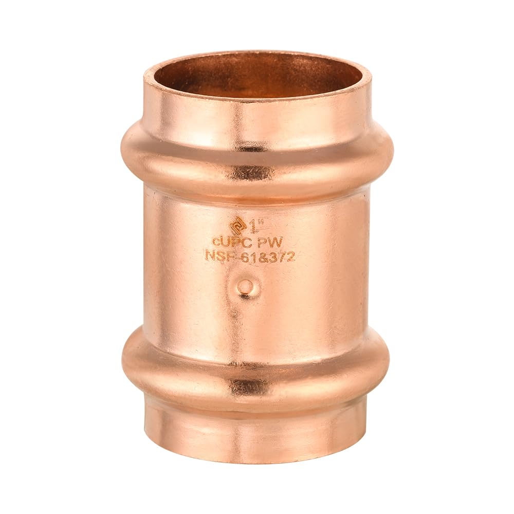 30 Pcs 1" Press Copper Coupling w/Stop (Lead Free)