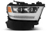 AlphaRex 19-20 Ram 1500HD PRO-Series Proj Headlight Plnk Styl Chrm w/Activ Light/Seq Signal/Plnk DRL OffRoadUSA.com